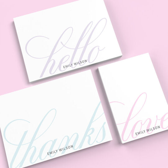 Pastel Greetings Flat Note Card Collection